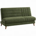 Sofá de 2 Lugares em Veludo Verde-oliva com Pés Castanhos, 145 x 82 x 85 cm
